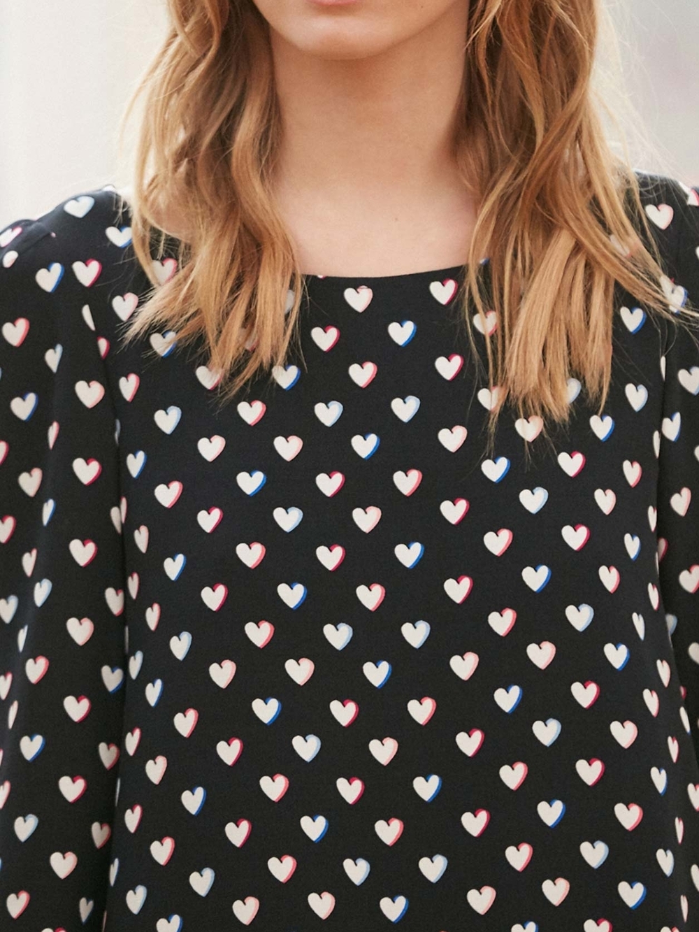 Claudie Perlot $265 Rififi Black Mini Dress Heart Print Back Bow Size 38 - US 8 - Picture 3 of 15